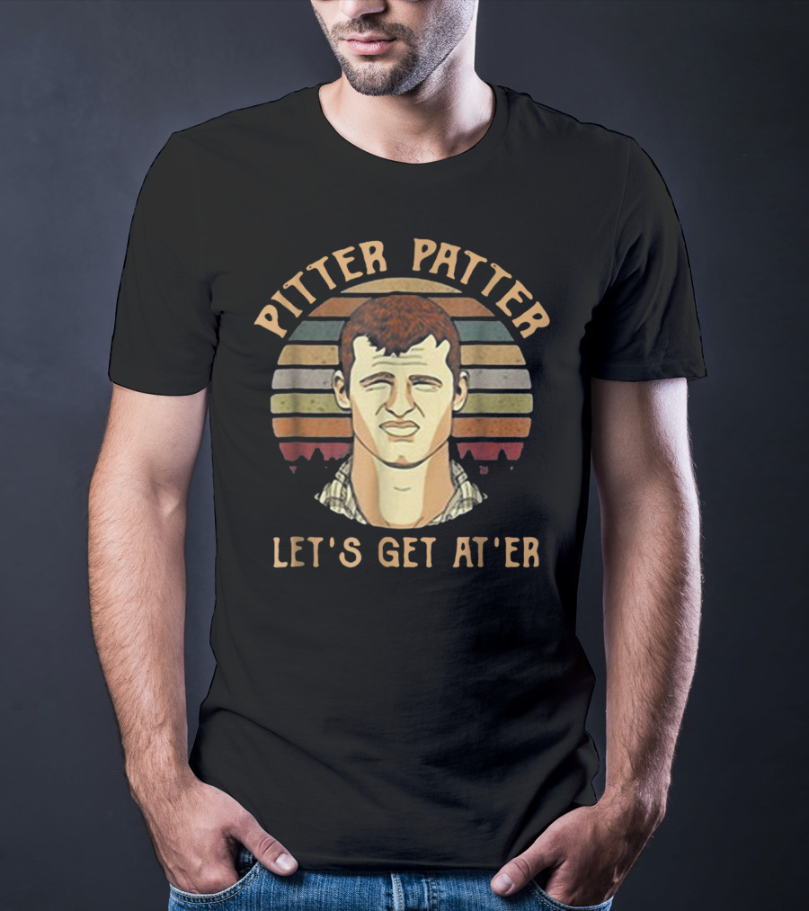 Pitter Patter Let's Get At'er Retro Style Character T-Shirt