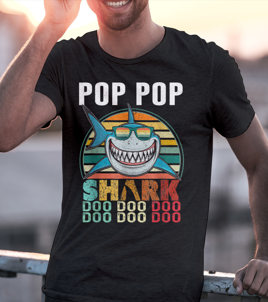 Pop Pop Shark Doo Doo Doo Doo T-Shirt