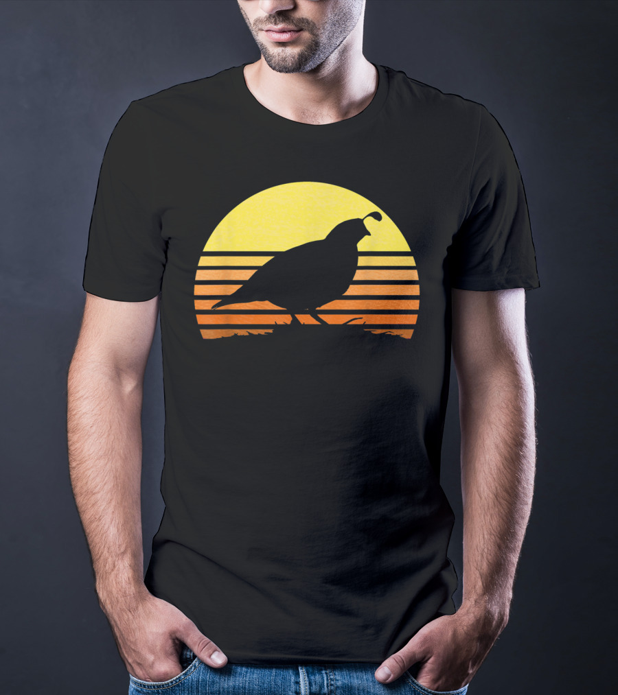 Quail Hunting Upland Bird Game Hunter Shooting Sunset T-Shirt