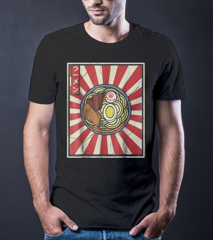 Ramen Retro Vintage Japanese Tasty Noodles Lover T-Shirt