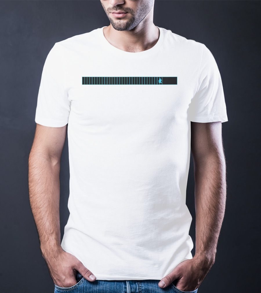 Pac-Man Running Marathon Pixel Human Progress Bar T-Shirt