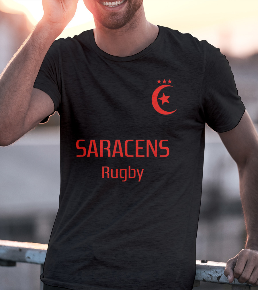 Saracens Rugby Vintage Crest Three Stars Champion T-Shirt