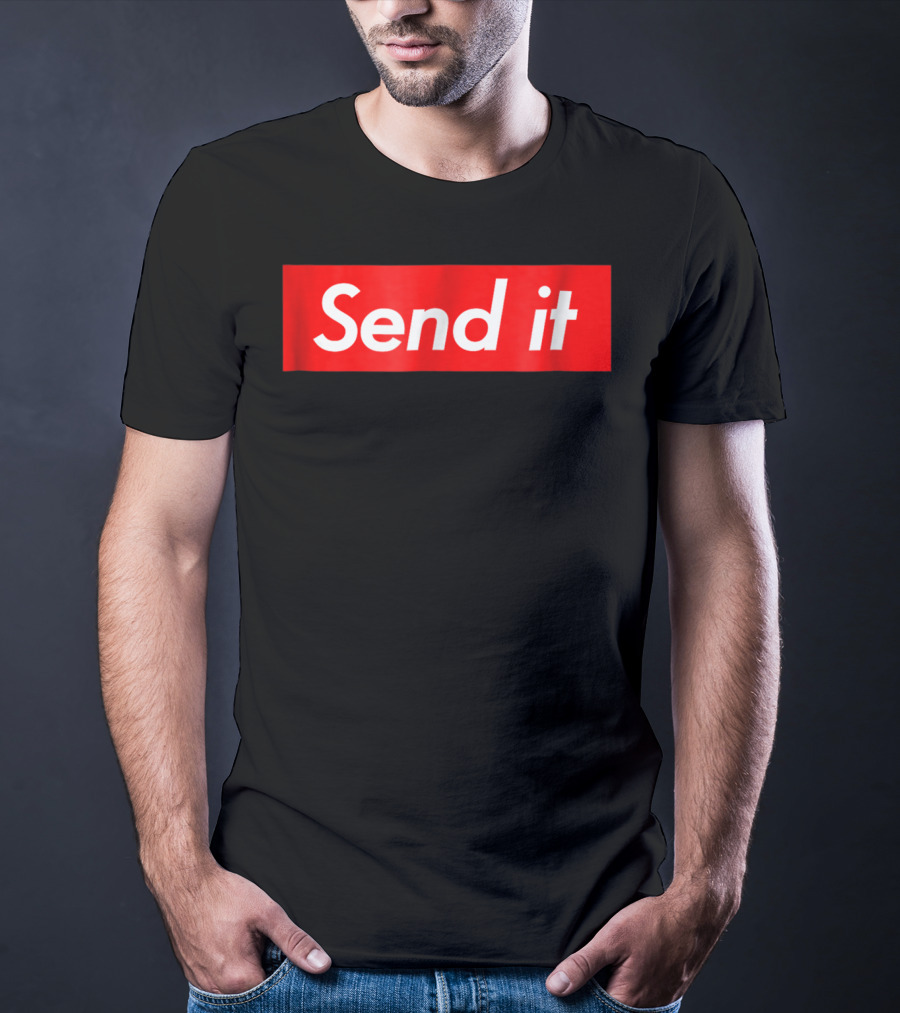 Send It Red Bold Text Iconic T-Shirt