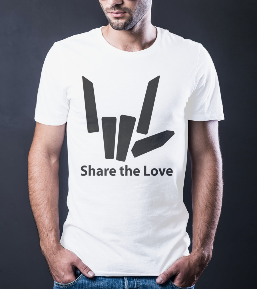 Share The Love Emblem Color Option Kids Boys Premi T-Shirt