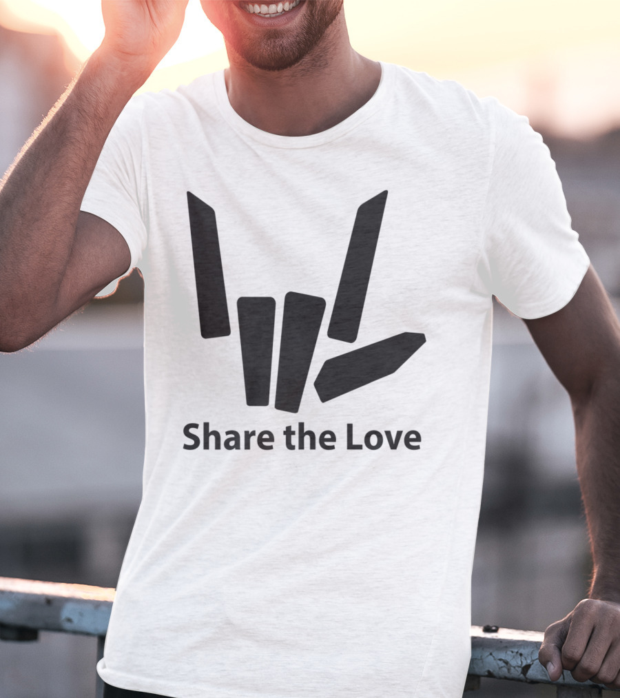 Share The Love Emblem Color Option Kids Boys Premi T-Shirt