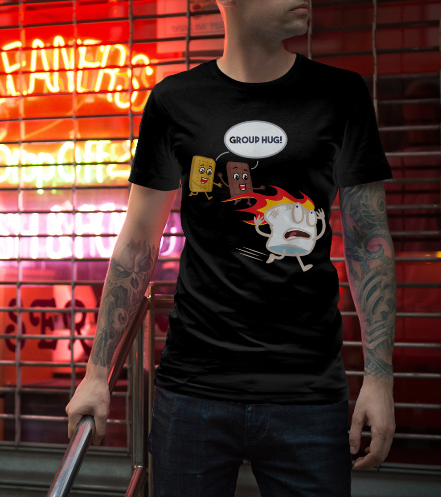 Group Hug S'mores Marshmallow Camping Roastin' T-Shirt