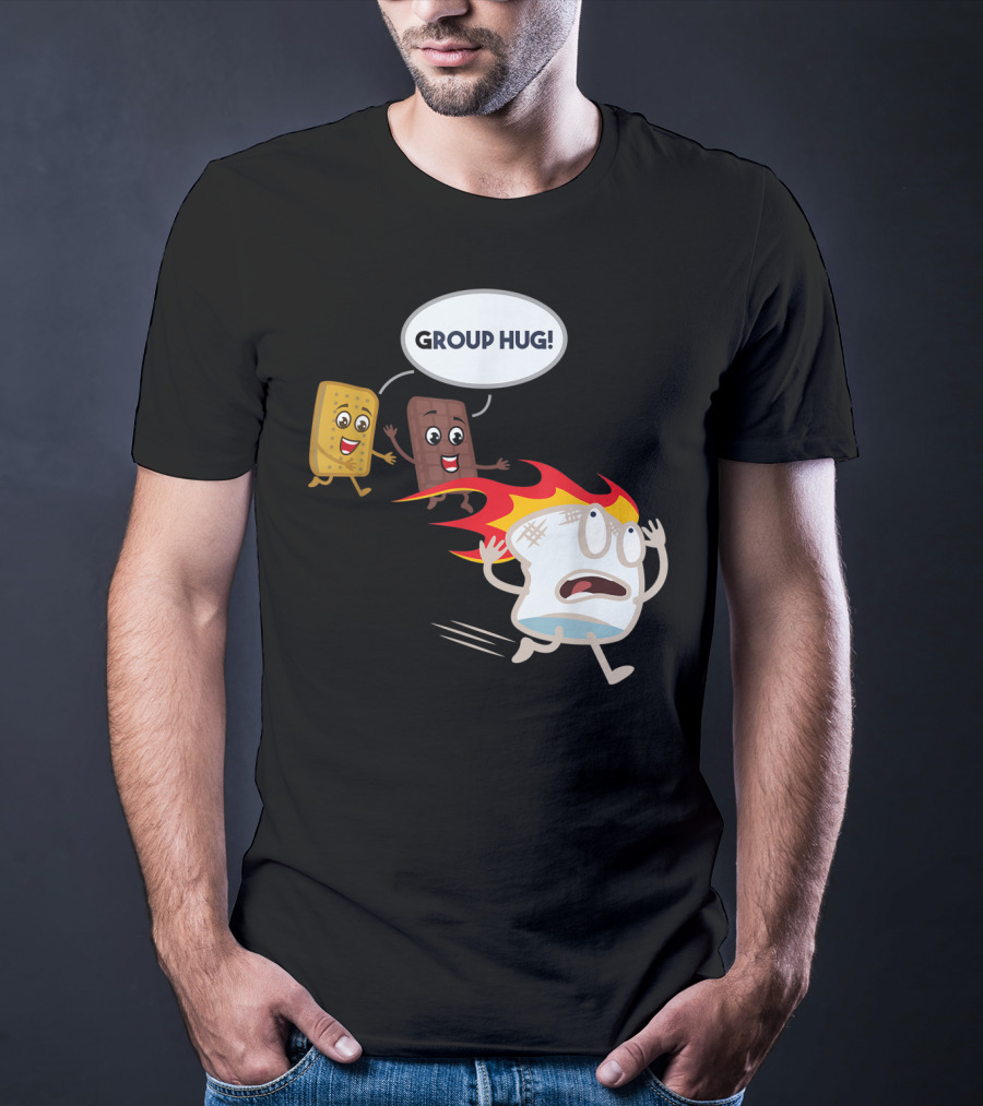 Group Hug S'mores Marshmallow Camping Roastin' T-Shirt