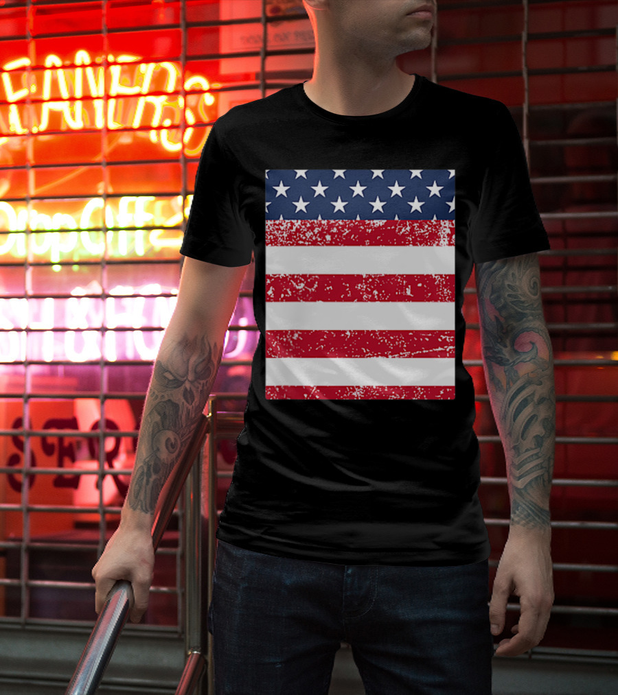 USA Pocket American Flag T-Shirt