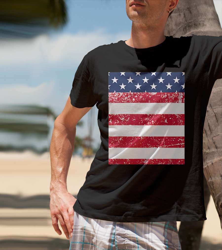 USA Pocket American Flag T-Shirt