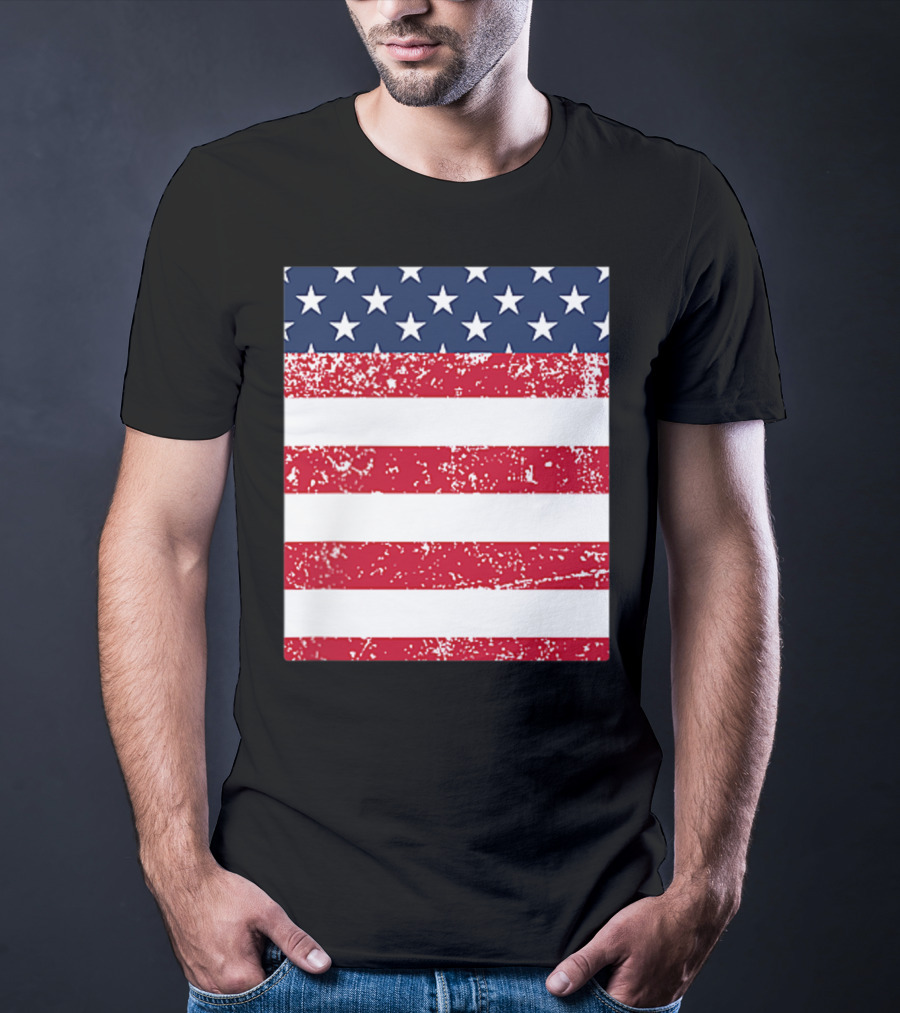 USA Pocket American Flag T-Shirt