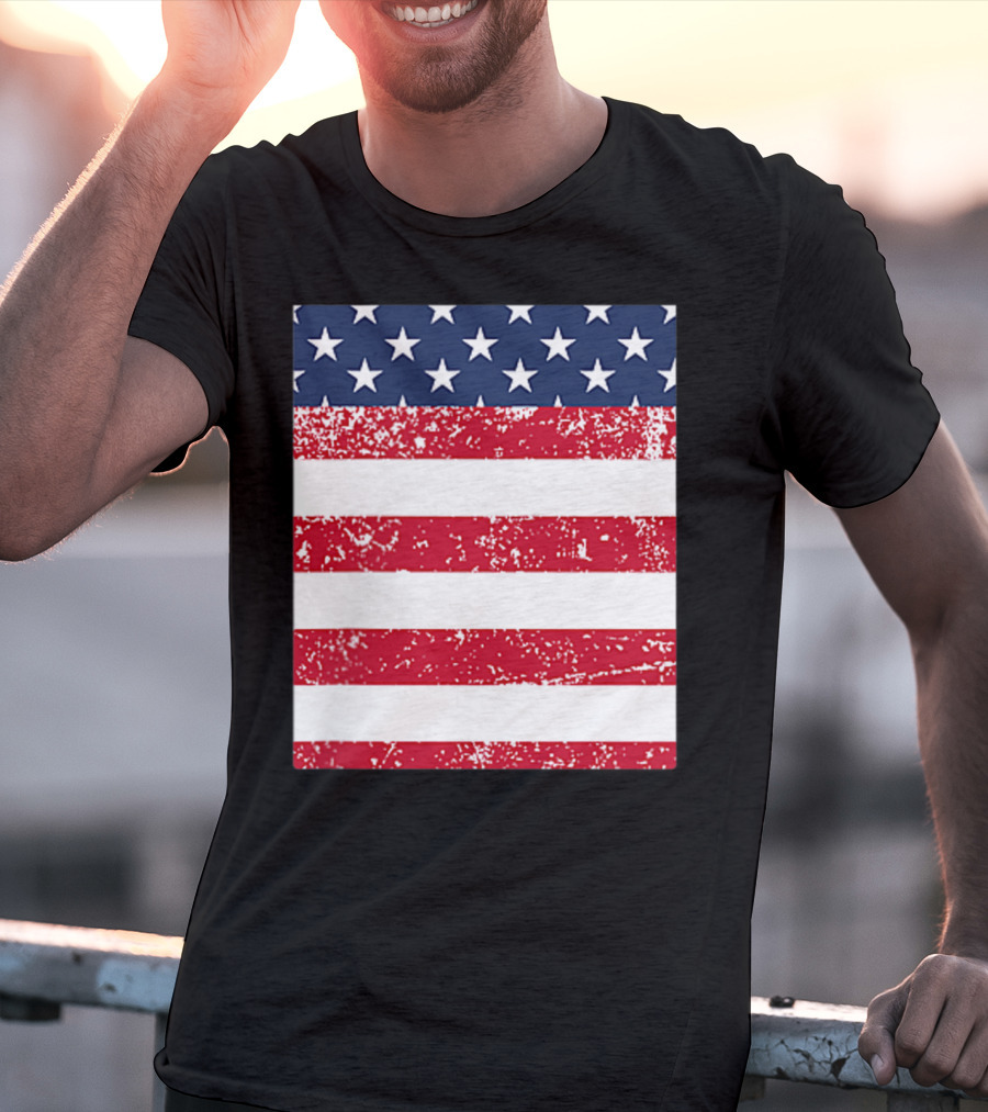 USA Pocket American Flag T-Shirt