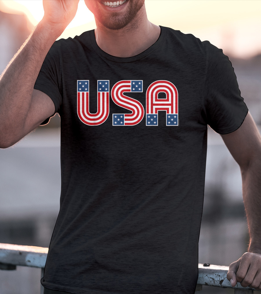USA Stars And Stripes Patriotic American Flag T-Shirt