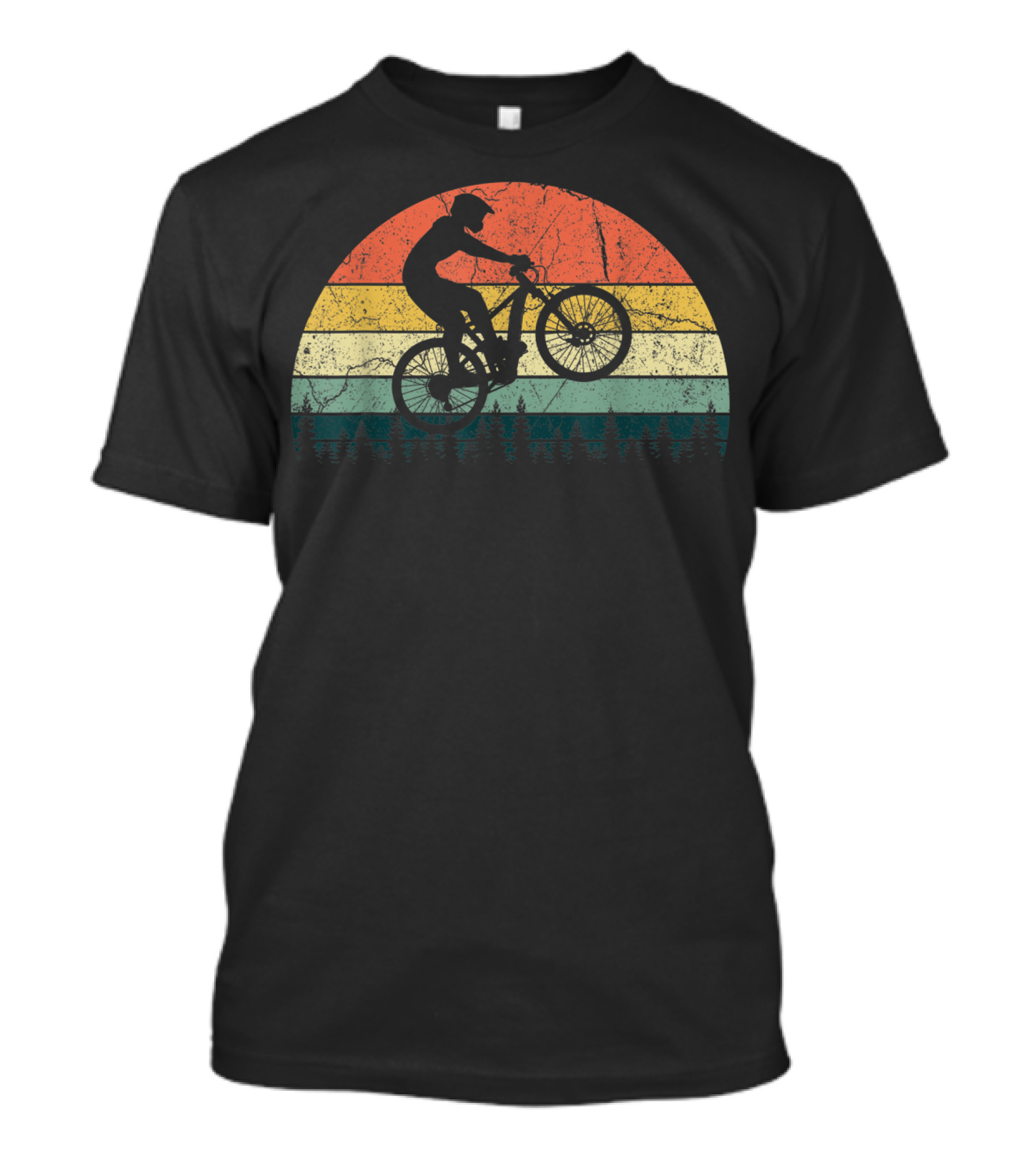 Retro Mountain Bike Enduro Sunset T-Shirt