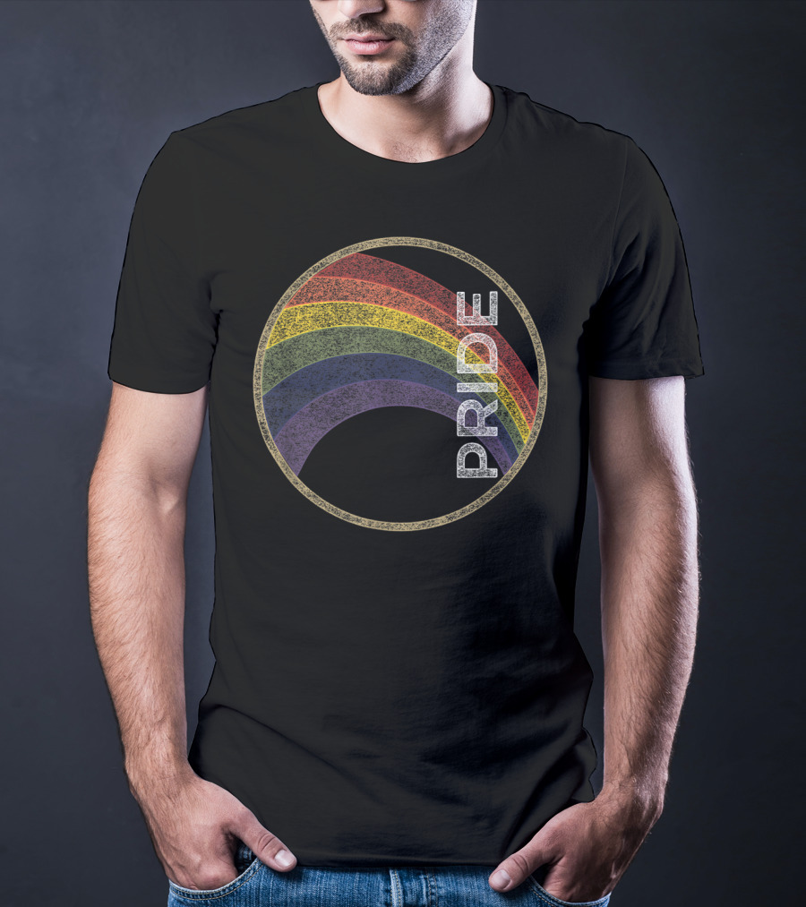 Vintage Rainbow Circle Pride T-Shirt