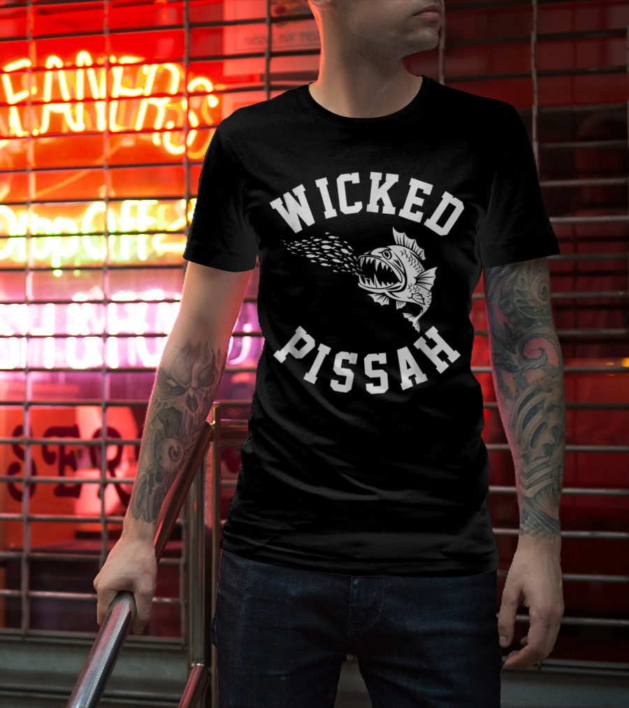 Wicked Pissah Funny Boston Slang Fish T-Shirt