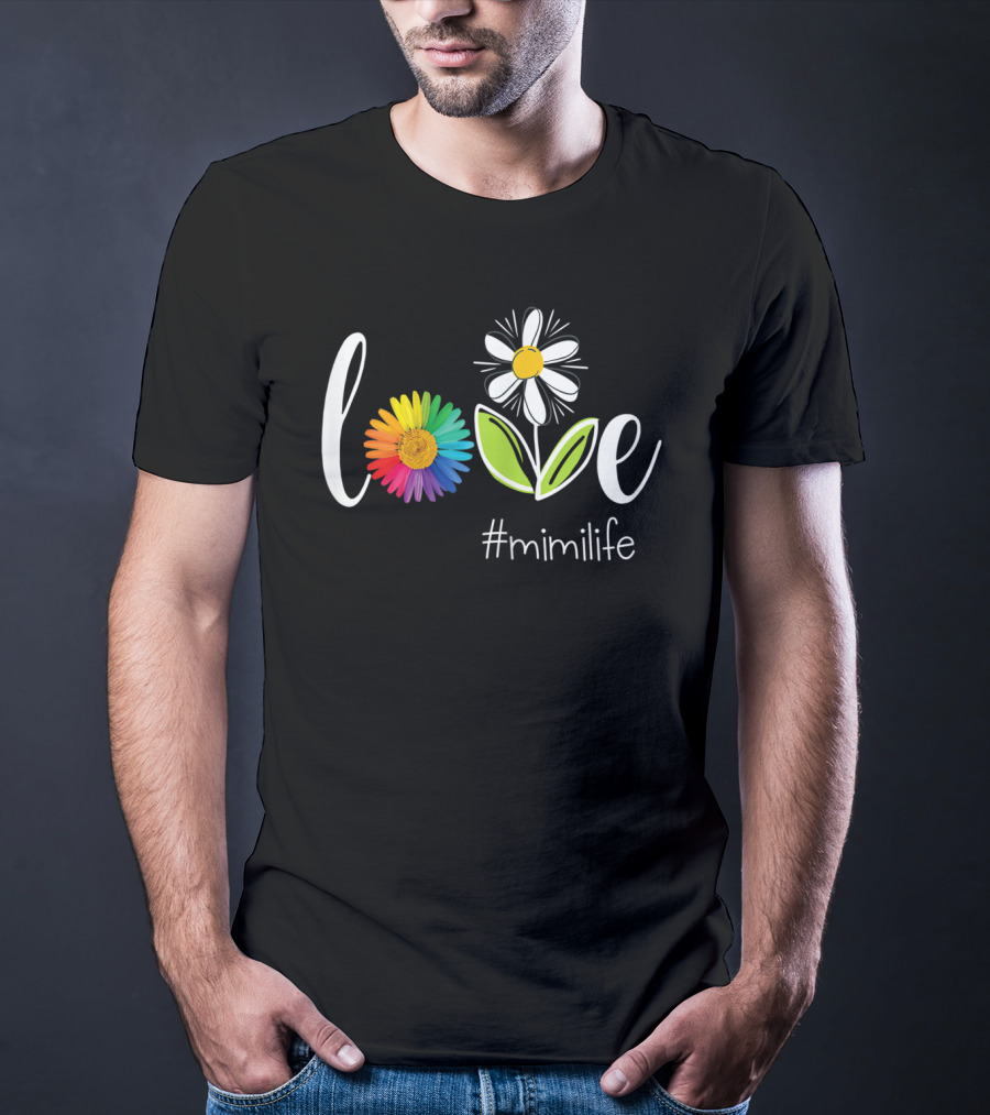 Love MiMi Life Rainbow Flower Daisy T-Shirt