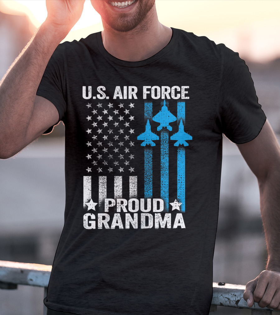 U.S. Air Force Proud Grandma Stars And Jets USAF T-Shirt