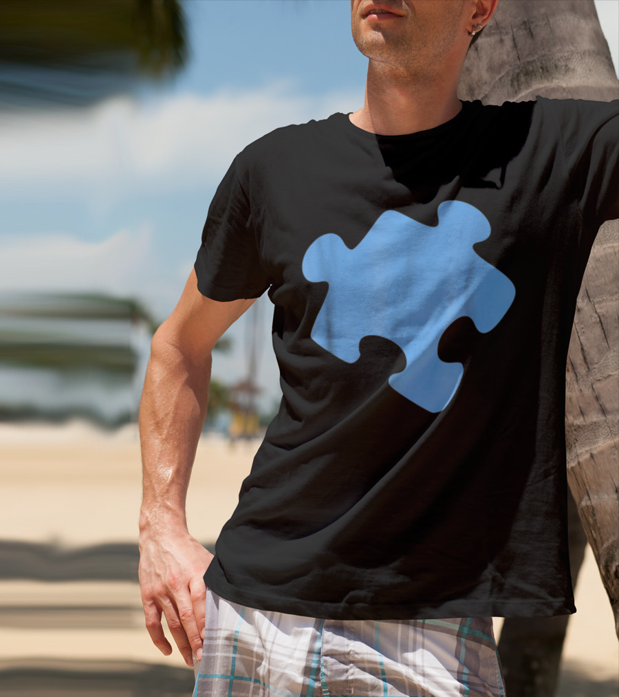 Blue Jigsaw Puzzle Piece T-Shirt