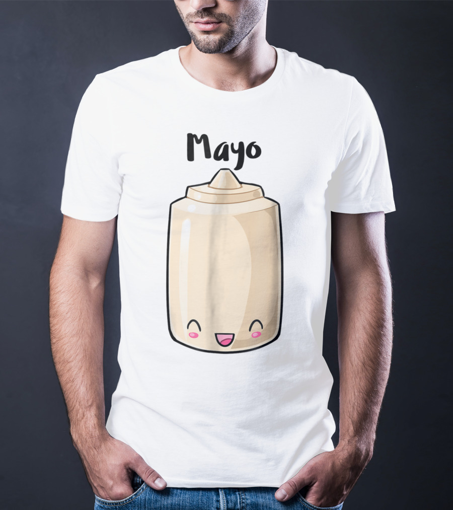 Kawaii Mayo Smiling Mayonnaise Bottle T-Shirt