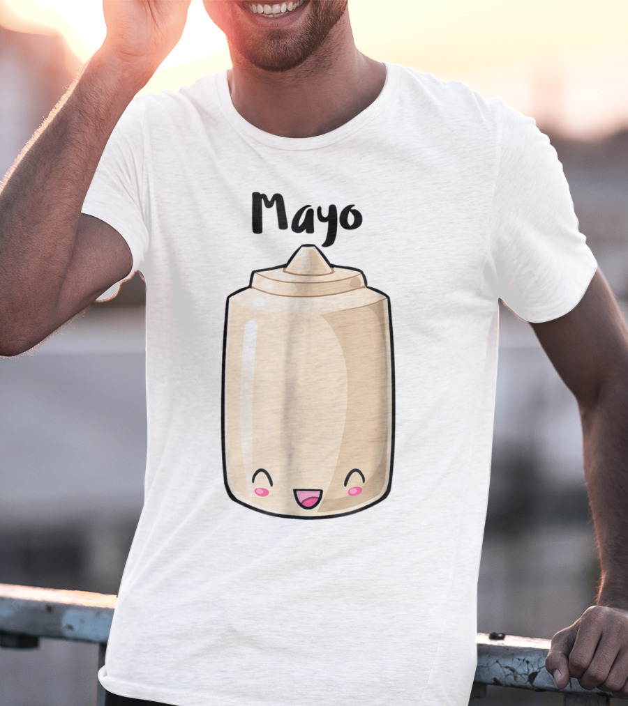 Kawaii Mayo Smiling Mayonnaise Bottle T-Shirt
