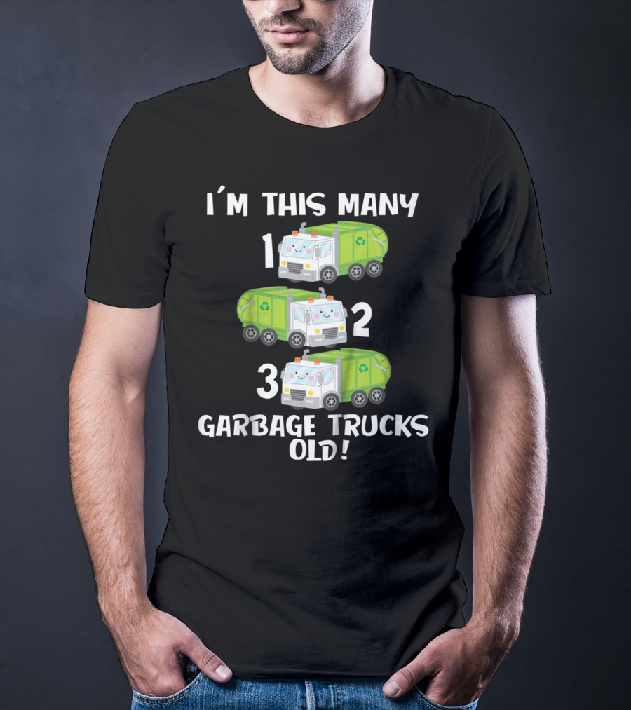 I'm This Many 1 2 3 Garbage Trucks Old T-Shirt