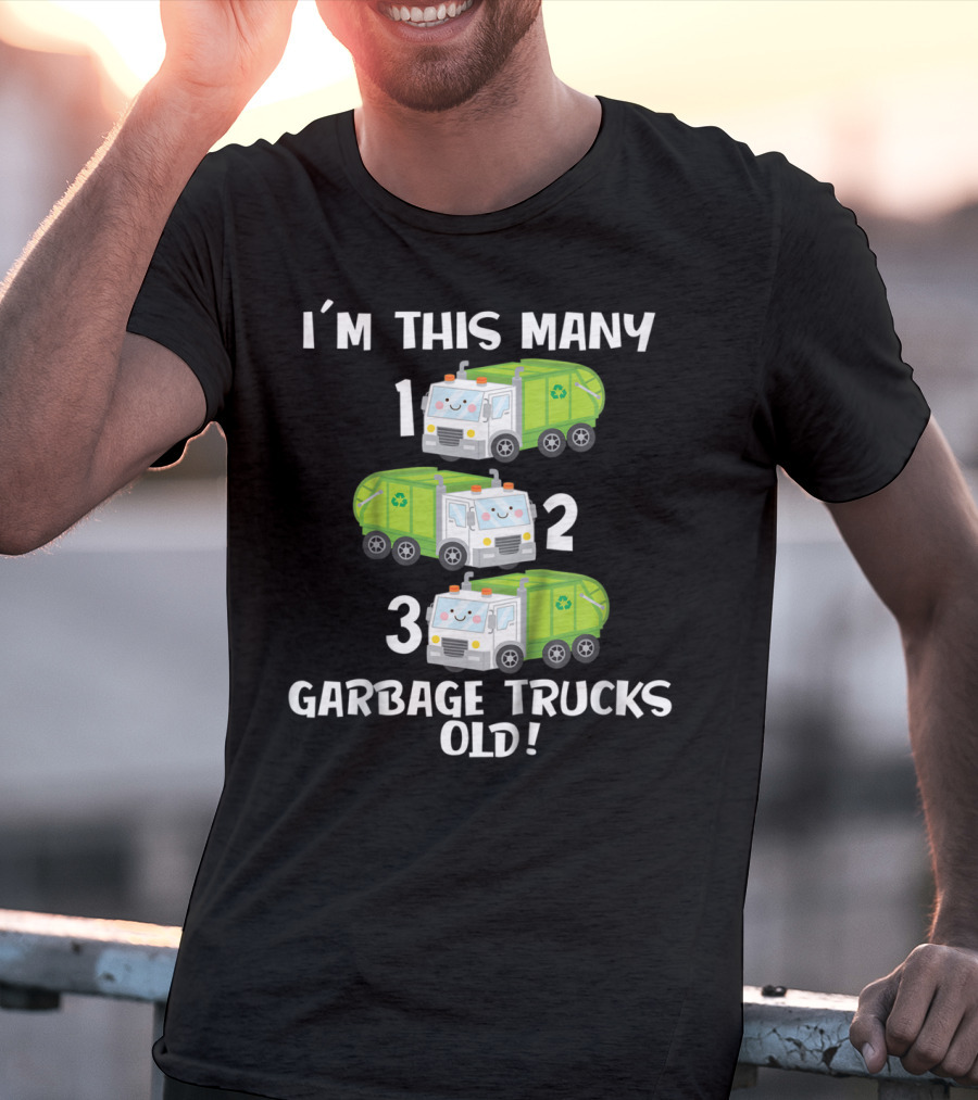 I'm This Many 1 2 3 Garbage Trucks Old T-Shirt