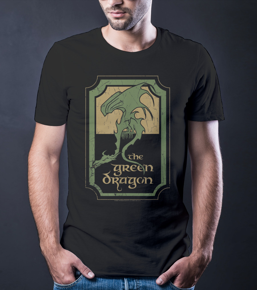 The Green Dragon Tavern Lord Of The Rings Fantasy T-Shirt