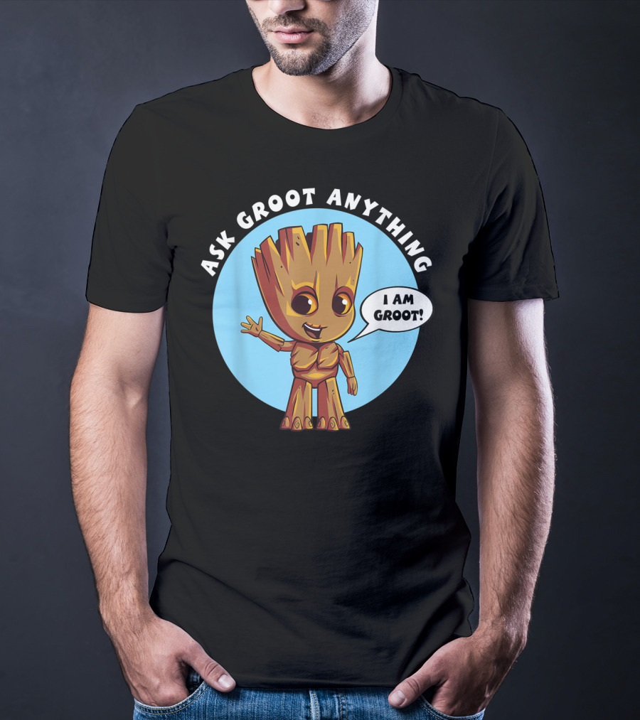 Ask Groot Anything I Am Groot Marvel T-Shirt