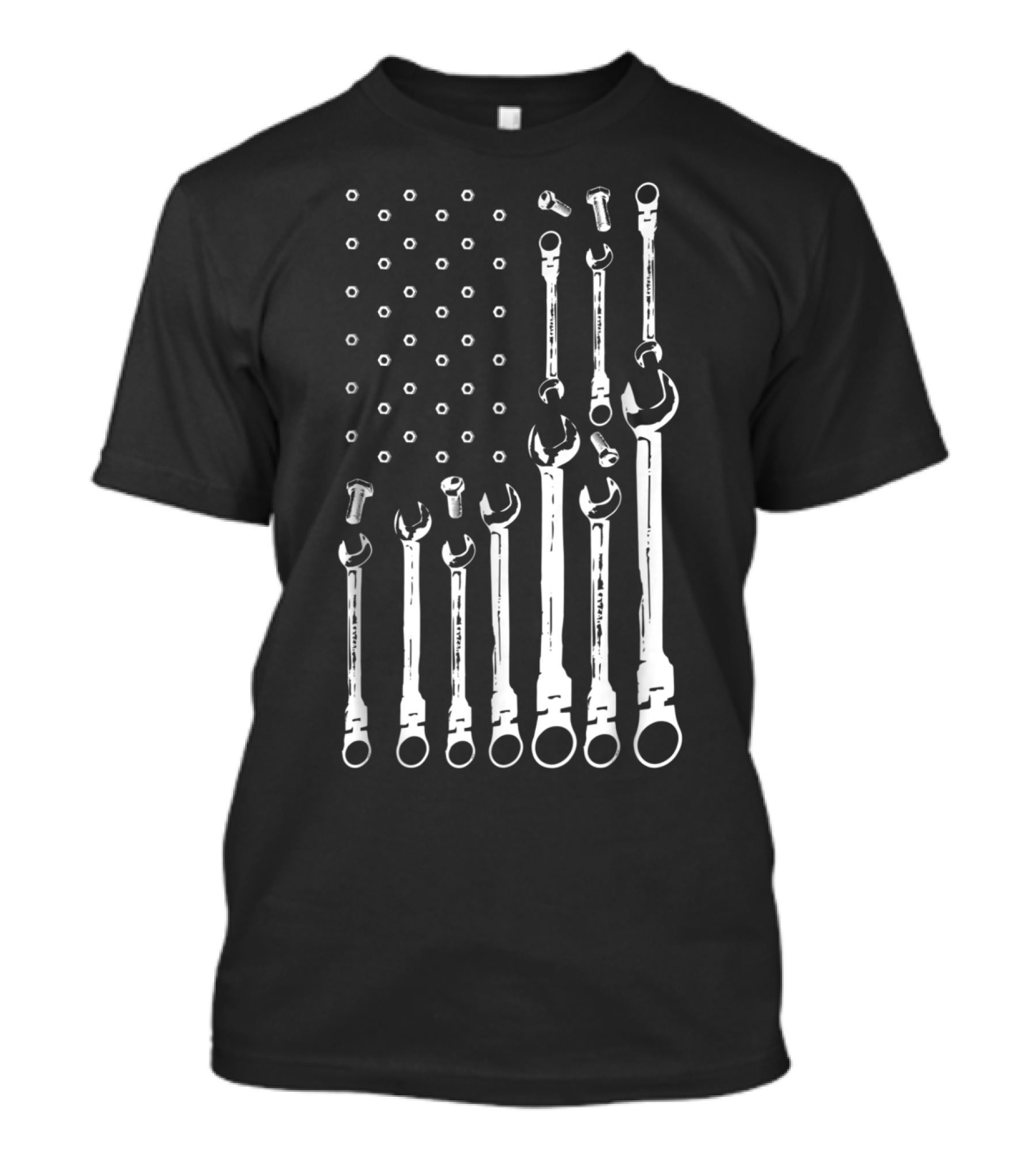 Mechanic Tools American Flag Patriotic USA T-Shirt