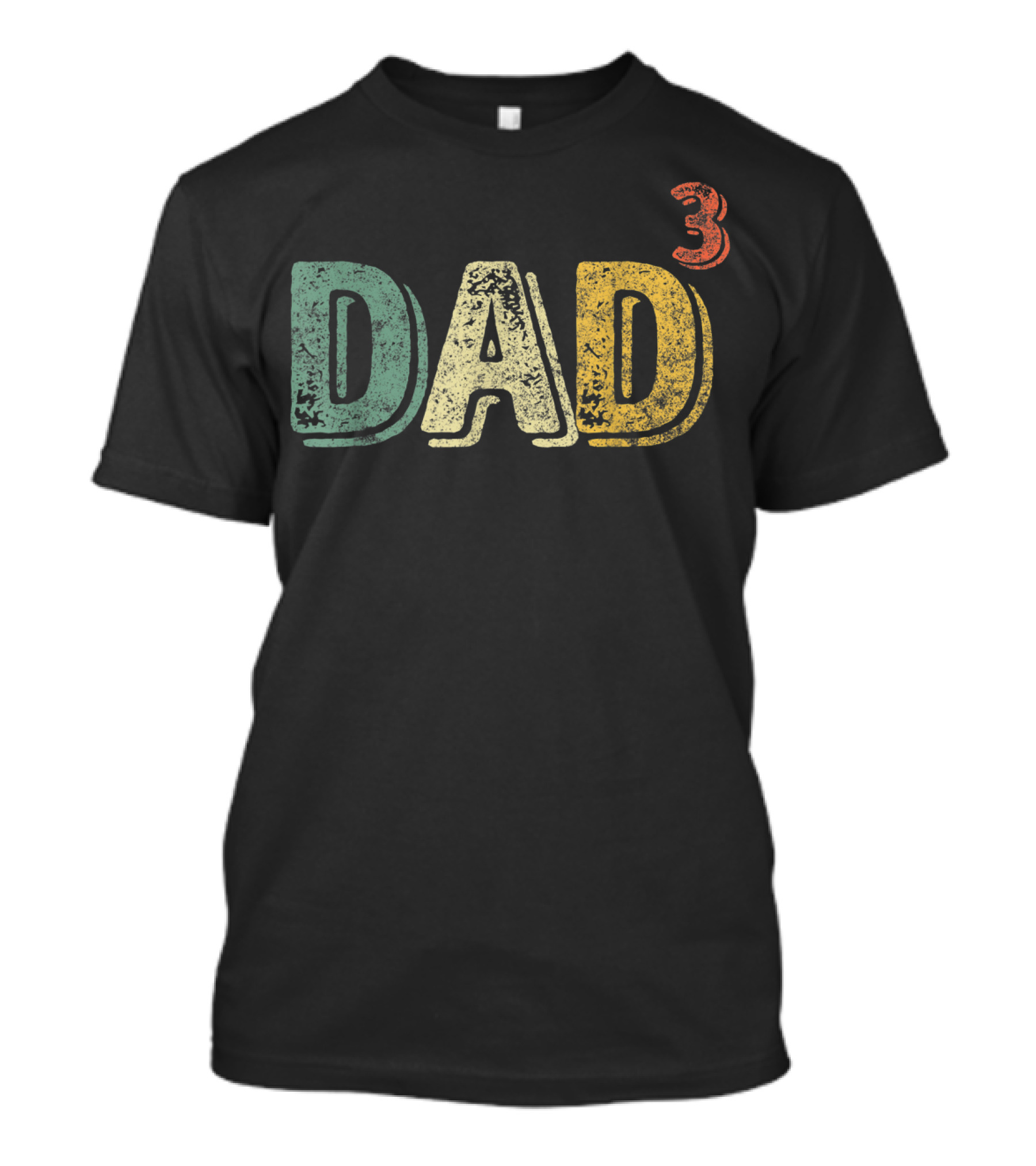 Dad Cubed Dad Of Three Father Mens T-Shirt