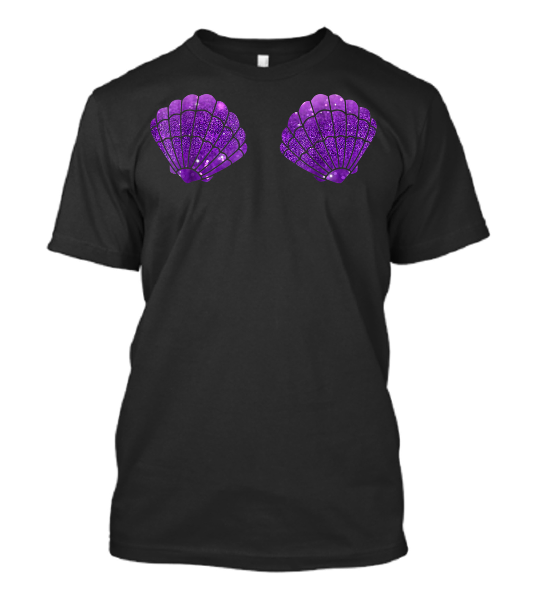 Mermaid Festival Seashell Bra Party Purple Shell Top T-Shirt