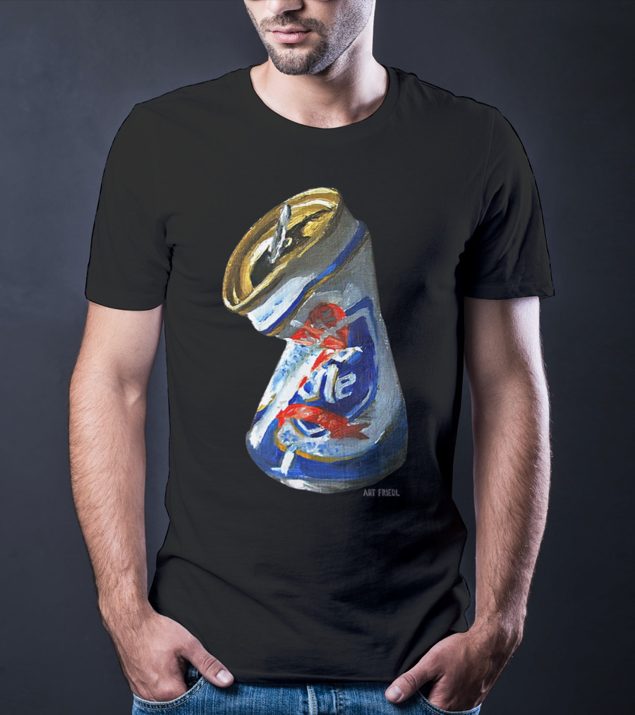 Pabst Blue Ribbon Crushed Beer Can T-Shirt