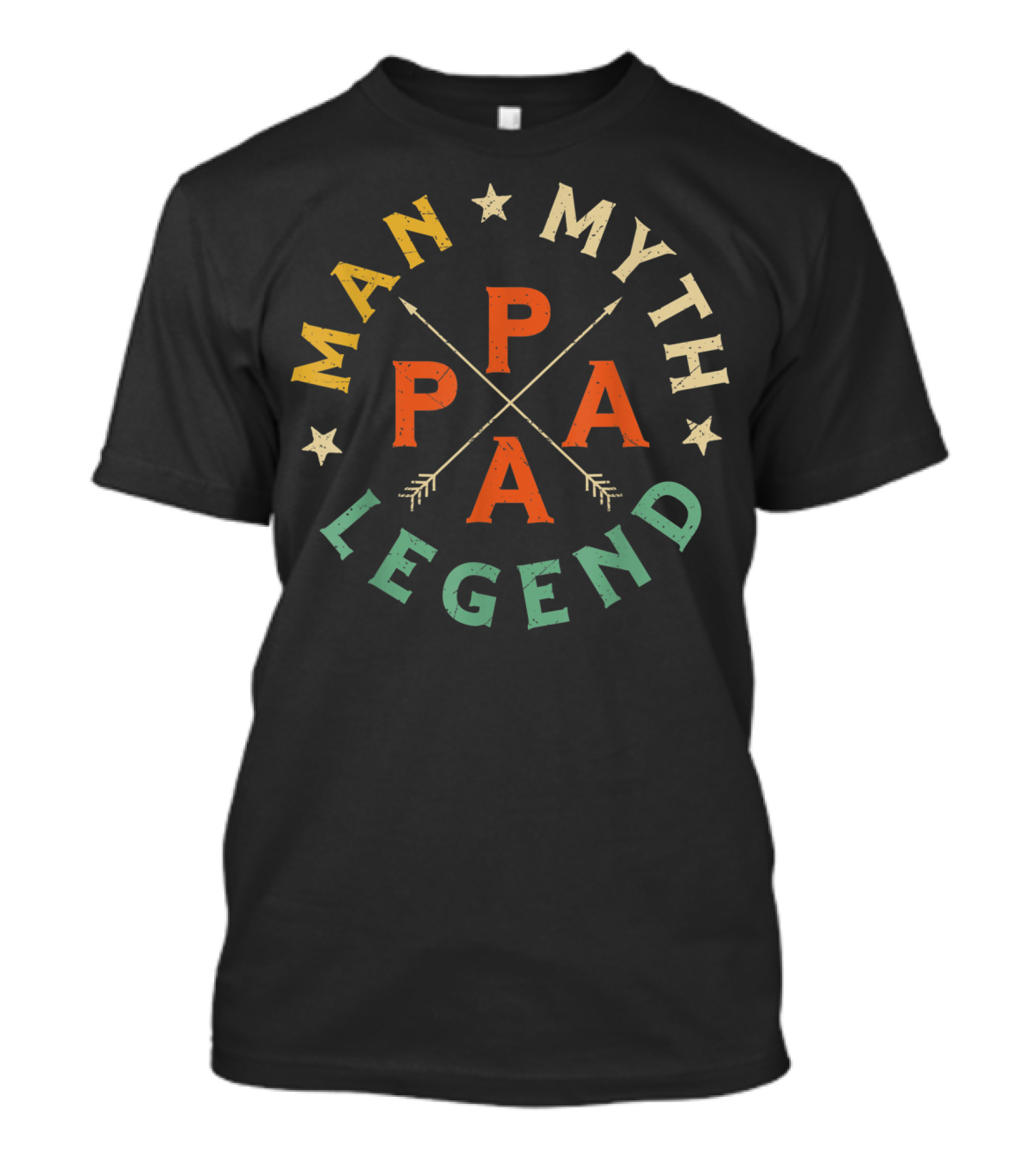 Papa Man Myth Legend Retro Father's Iconic T-Shirt