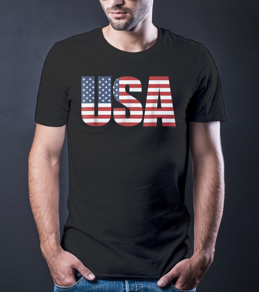 USA American Flag Patriotic Men T-Shirt