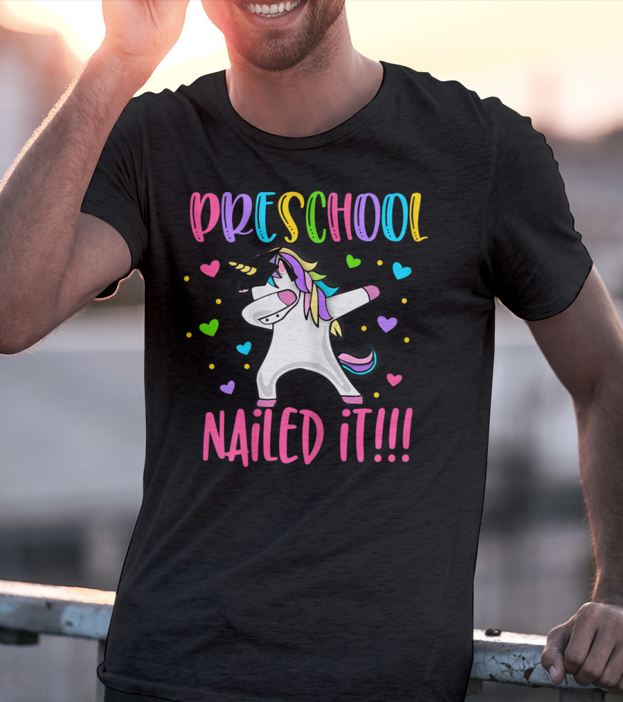 Preschool Nailed It Dabbing Unicorn T-Shirt
