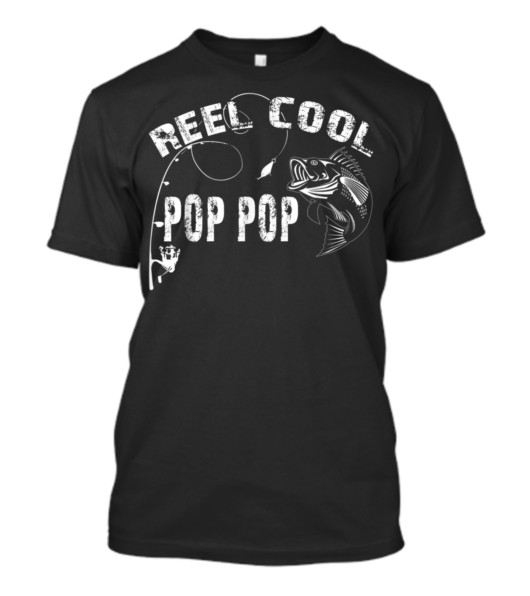 Reel Cool Pop Pop Fishing Bass Rod T-Shirt