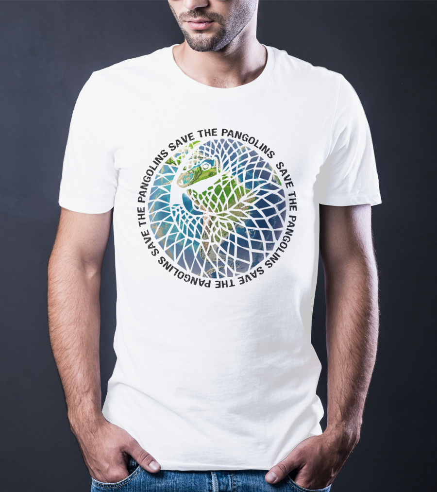Save The Pangolins Endangered Pangolin Circular Mosaic T-Shirt