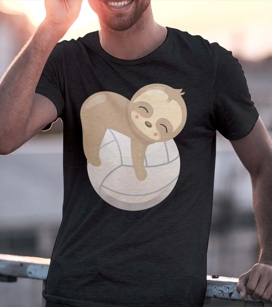 Sloth Volleyball Animal Love Cute Sleeping Baby T-Shirt