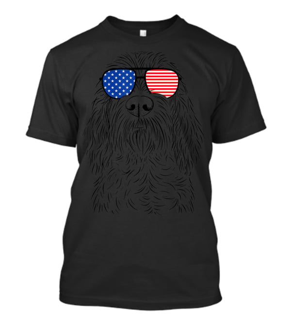 Stefano The Spinone Italiano Stars And Stripes American Sunglasses T-Shirt