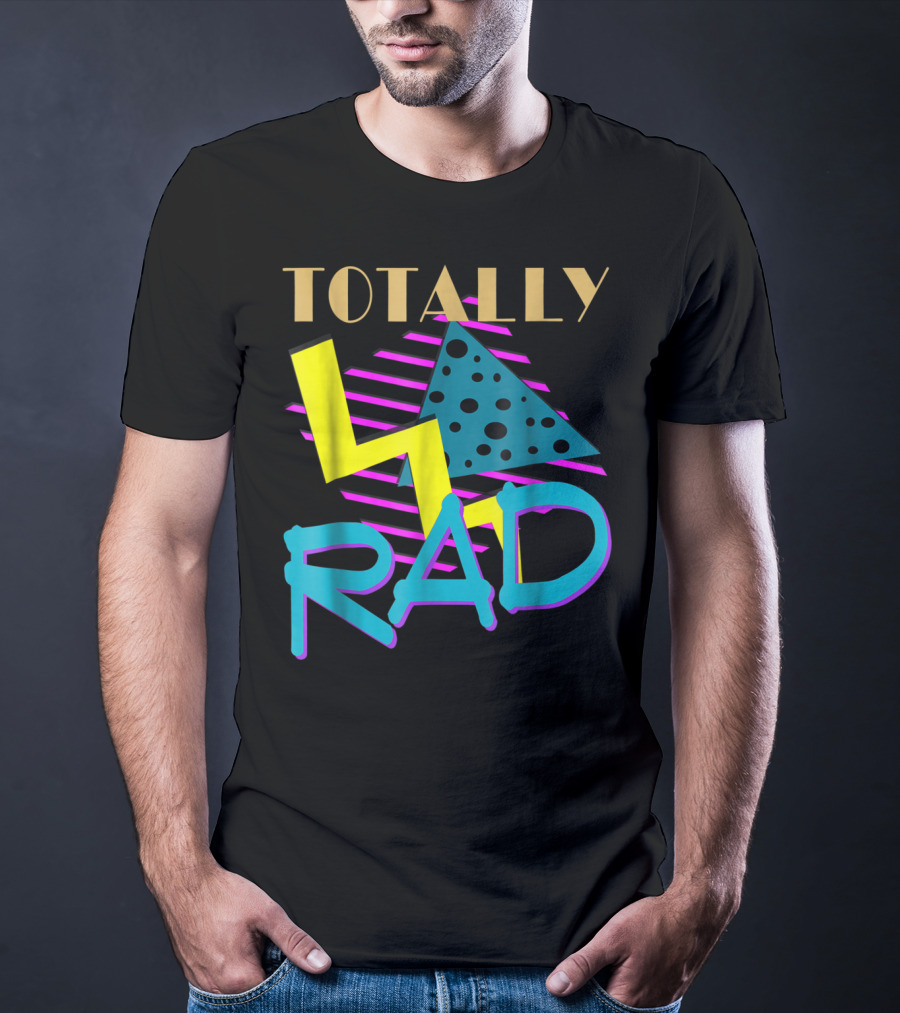 Totally Rad 1980s Vintage Eighties Style With Geometric T-Shirt