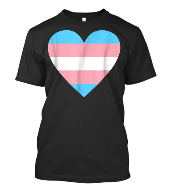 Transgender Flag Heart For Pride T-Shirt