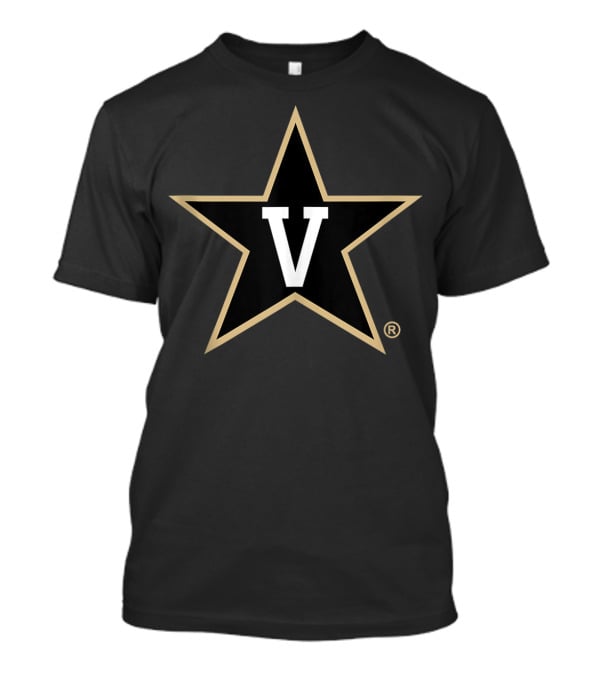 Vanderbilt Commodores VU NCAA Black Star Logo T-Shirt