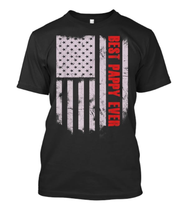 Best Pappy Ever Vintage American Flag T-Shirt