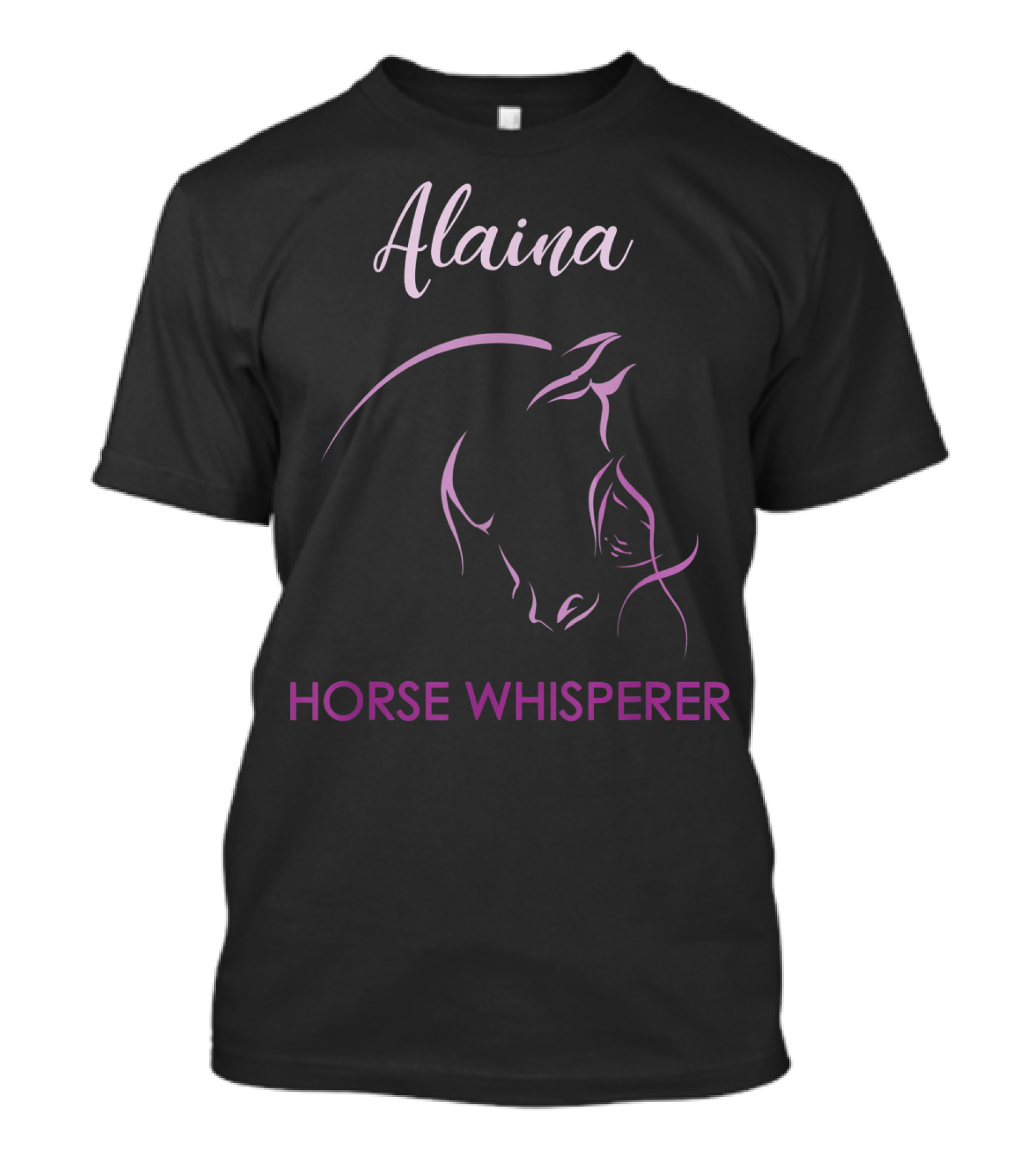 Alaina Horse Whisperer Personalized Name Elegant Horse T-Shirt