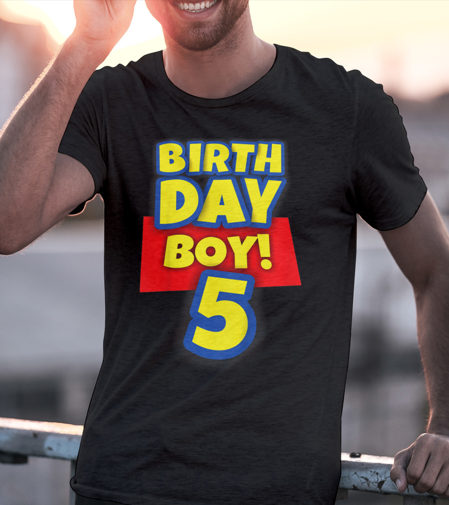 Birthday Boy 5 Year Old Toy Story Kids T-Shirt