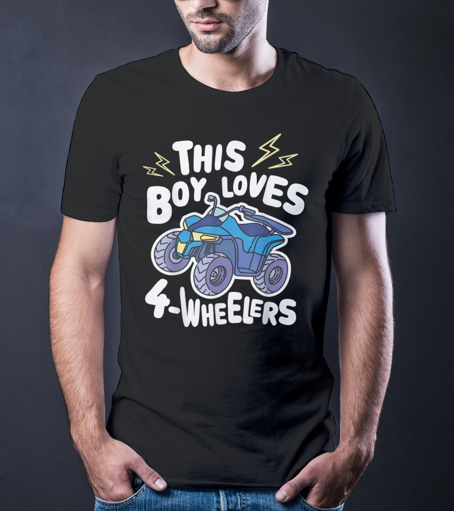 This Boy Loves 4-Wheelers ATV Quad Biking T-Shirt