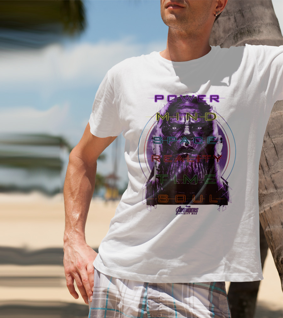 Marvel Avengers Infinity War Thanos Power Mind Space Reality Time Soul T-Shirt