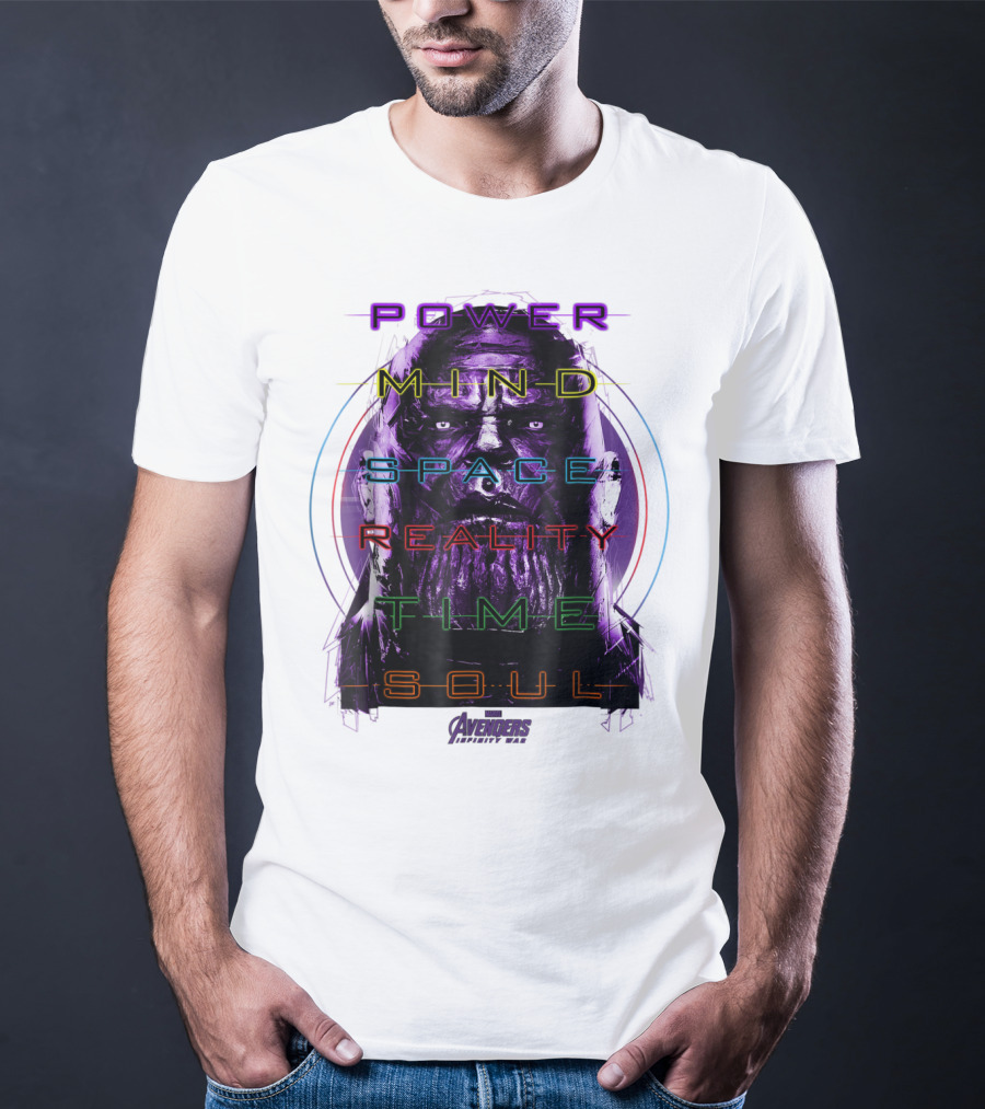 Marvel Avengers Infinity War Thanos Power Mind Space Reality Time Soul T-Shirt