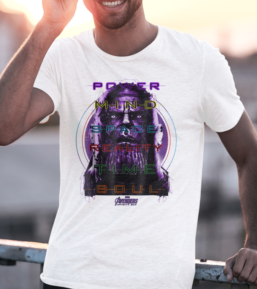 Marvel Avengers Infinity War Thanos Power Mind Space Reality Time Soul T-Shirt