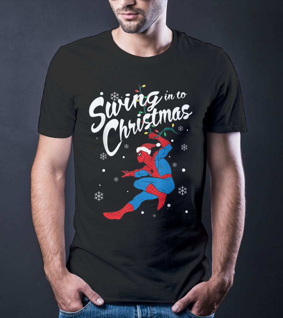 Swing In To Christmas With Marvel Spider-Man T-Shirt